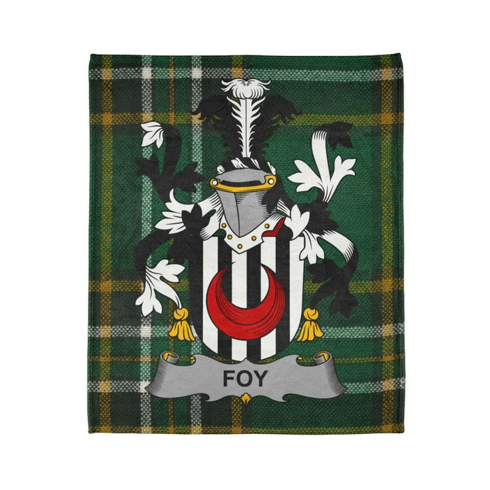 Foy Family Crest Tartan Design Blanket
