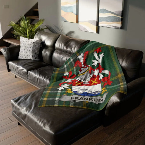 Custom Franklin Coat of Arms Design Blanket
