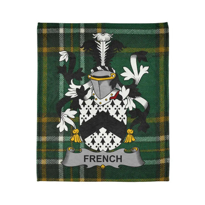 French Coat of Arms Plaid Design Blanket