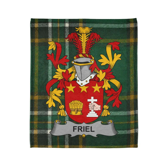 Friel Clan Tartan Crest Personalized Blanket