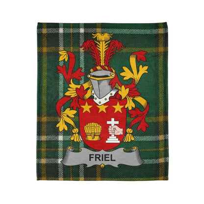 Friel Clan Tartan Crest Personalized Blanket