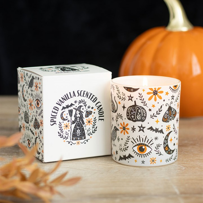 Frightful Folk Print Spiced Vanilla Scented Candle 🇬🇧