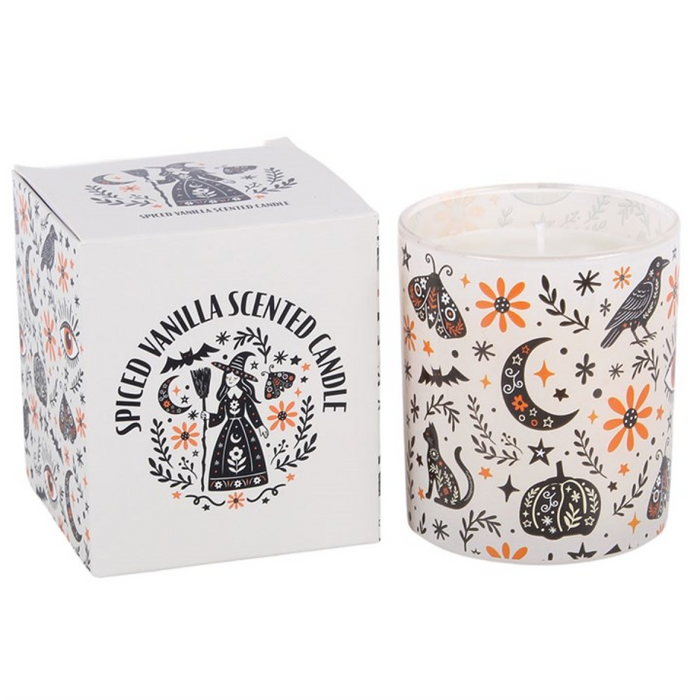 Frightful Folk Print Spiced Vanilla Scented Candle 🇬🇧