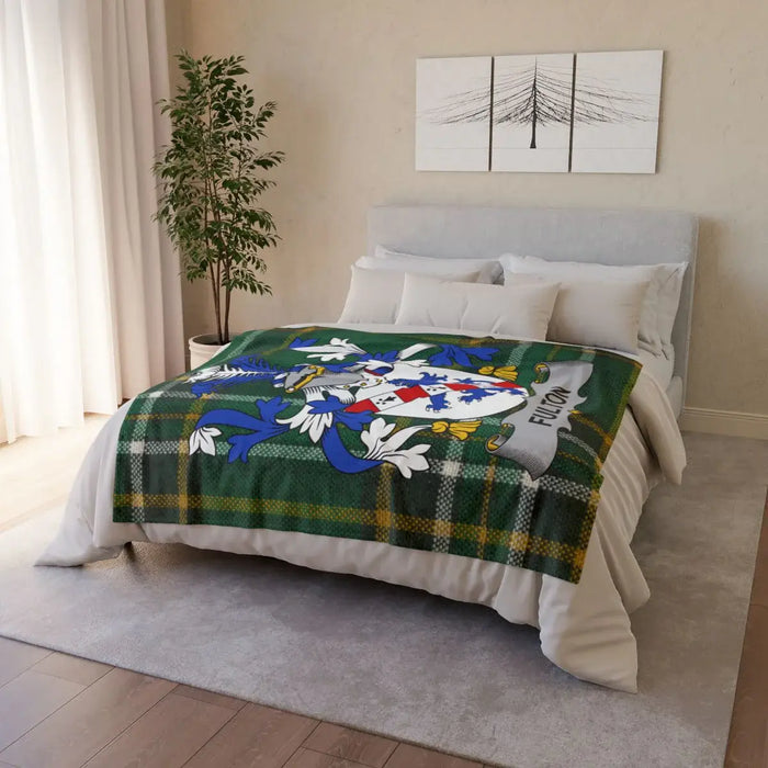 Cozy Blanket with Unique Family Crest Design