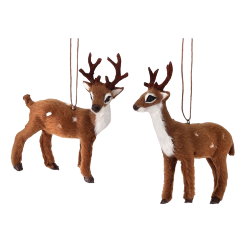 Furry Deer Ornament
