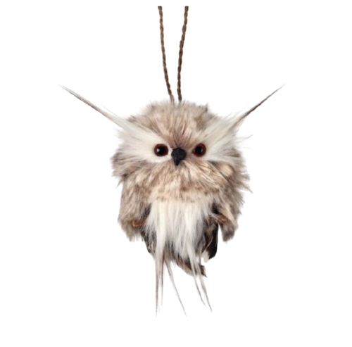 Furry Owl Ornament