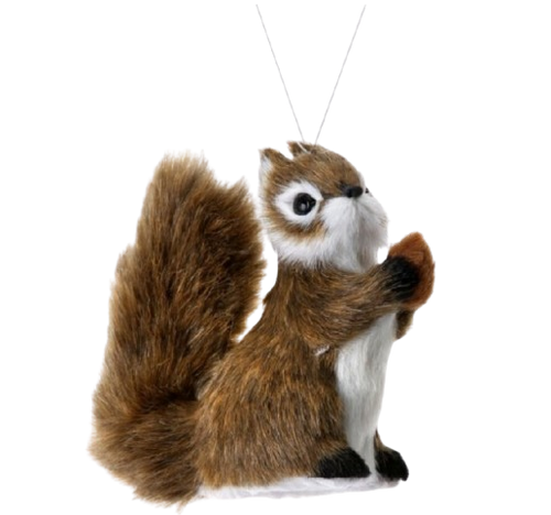 Furry Squirrel Ornament