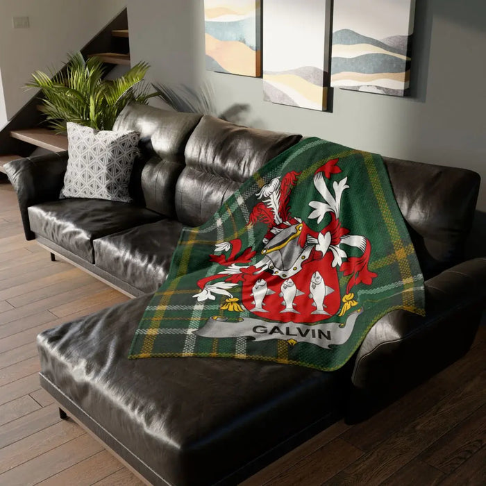 Heraldic Coat of Arms Decorative Throw Blanket