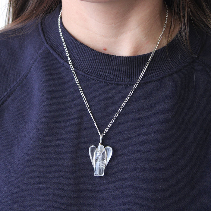 Gemstone Guardian Angel Pendant - Amethyst 🇬🇧