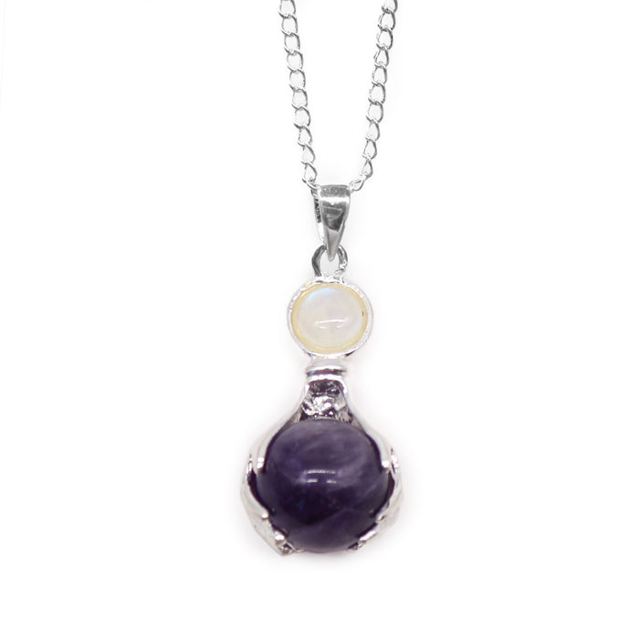 Gemstone Healing Hands Pendant - Amethyst 🇬🇧