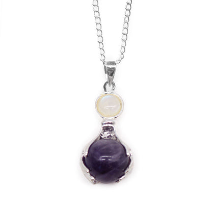 Gemstone Healing Hands Pendant - Amethyst 🇬🇧