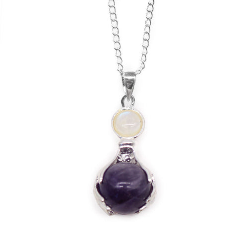 Gemstone Healing Hands Pendant - Amethyst 🇬🇧