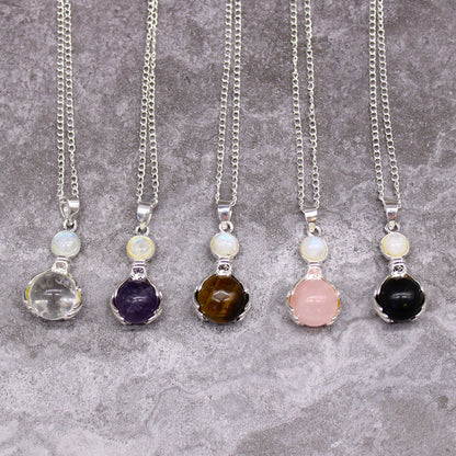 Gemstone Healing Hands Pendant - Amethyst 🇬🇧