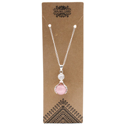 Gemstone Healing Hands Pendant - Rose Quartz 🇬🇧