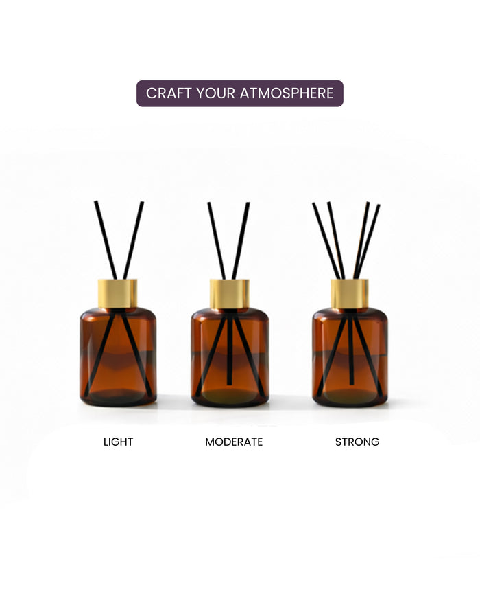 Gilo Lavender Reed Diffuser Set with glass bottle, reeds, and lavender scent