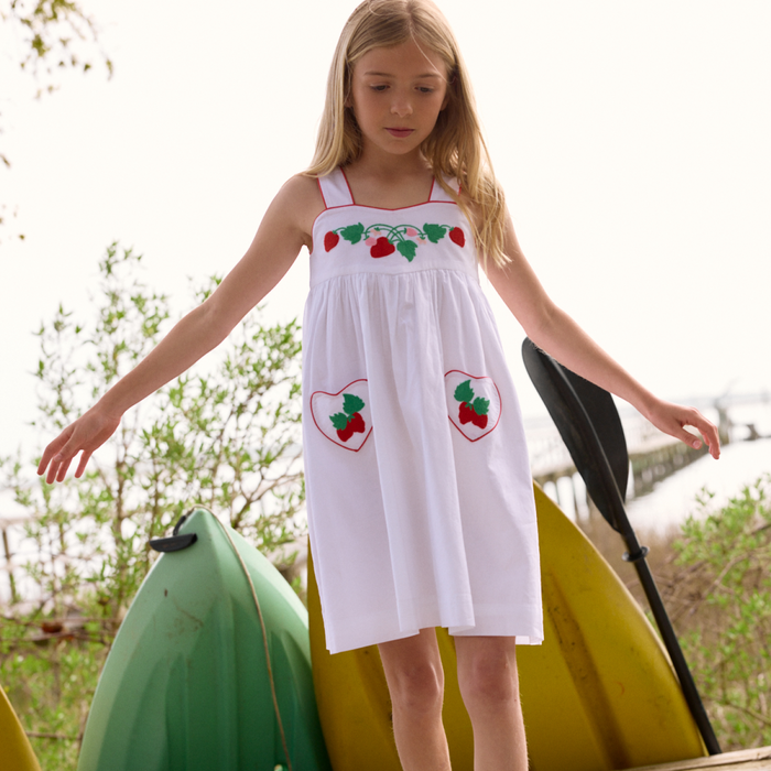 girls harbor mist heart pocket dress