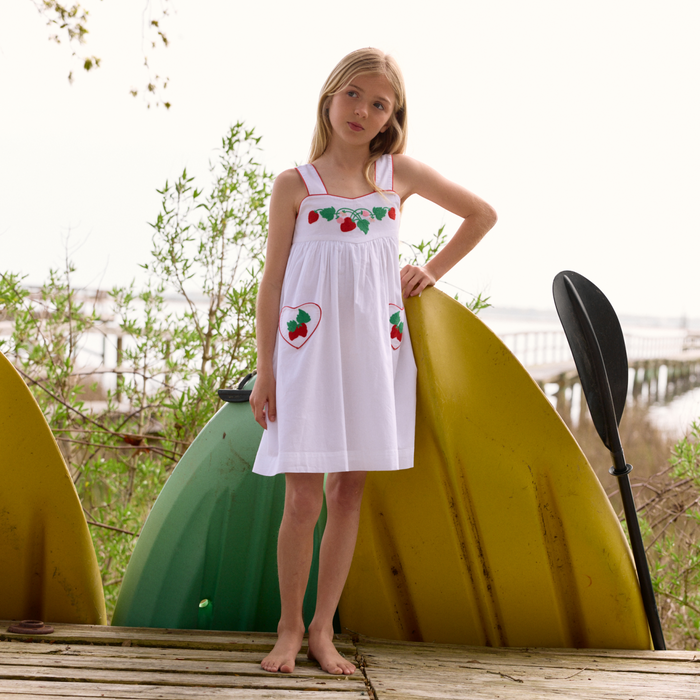 girls harbor mist heart pocket dress