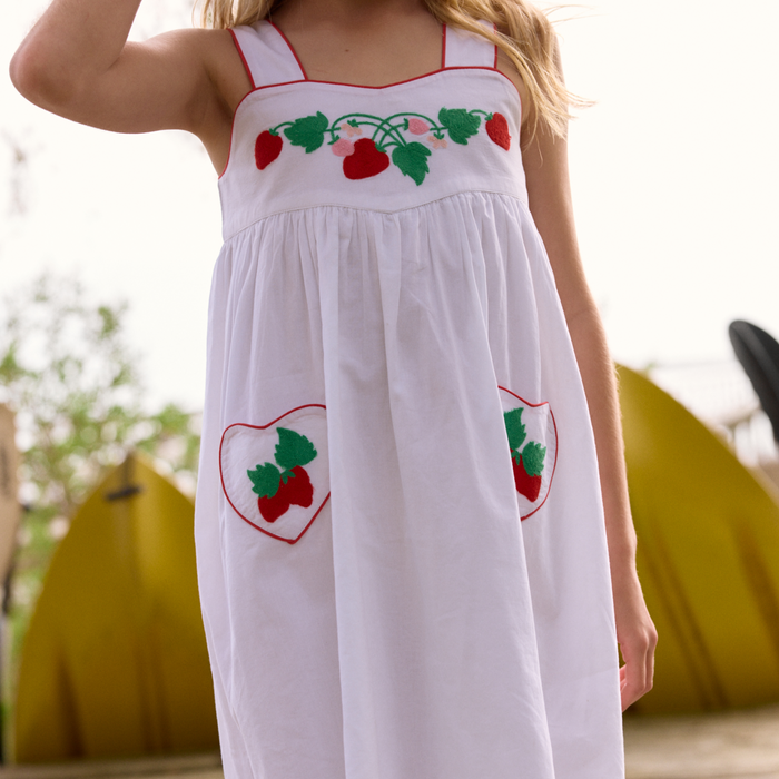 girls harbor mist heart pocket dress