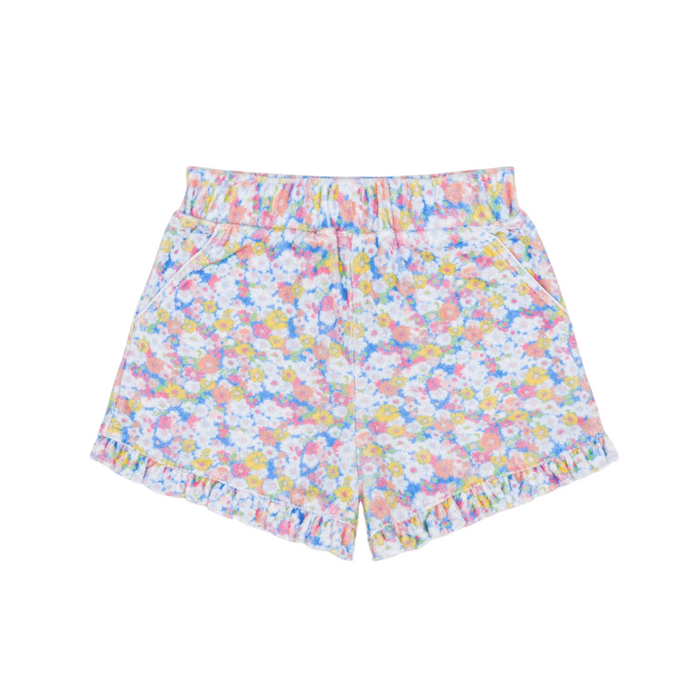 girls jasmine blossom french terry ruffle short