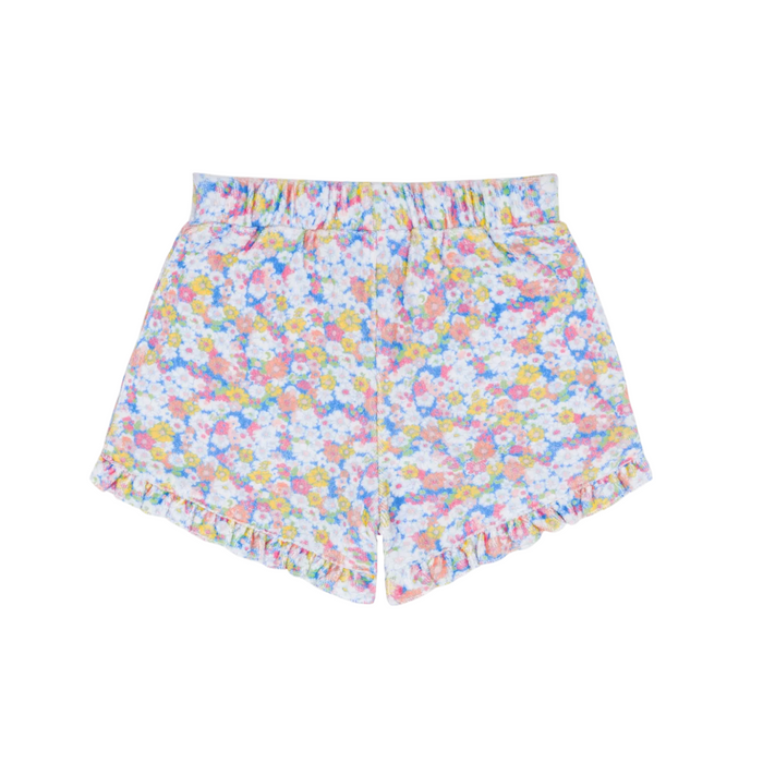 girls jasmine blossom french terry ruffle short
