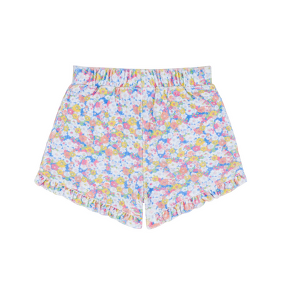 girls jasmine blossom french terry ruffle short
