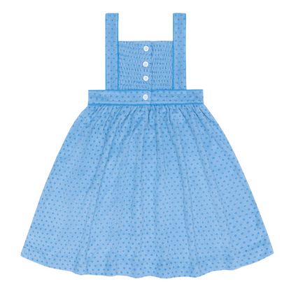 girls le marin dot french terry bib dress