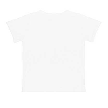 girls shell white pointelle shirt