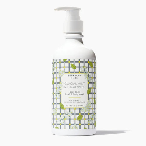 Beekman 1802 Glacial Mint Eucalyptus goat milk hand and body wash 12 oz for self-care gift from Magnolias Home Decor
