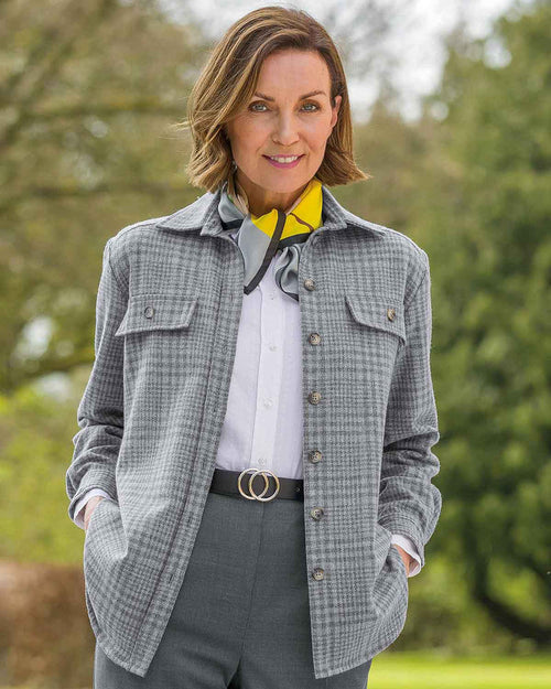 Glendale Checked Wool Blend Shirt Style Jacket - Country Collection