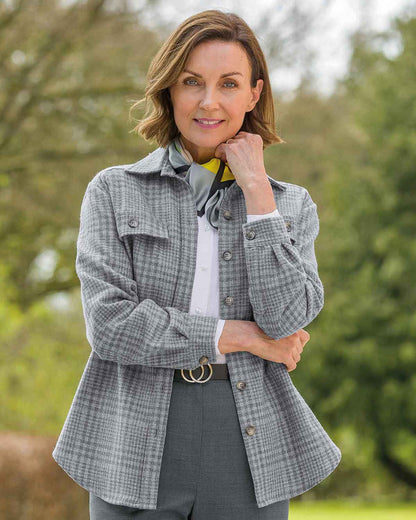 Glendale Checked Wool Blend Shirt Style Jacket - Image 2 - Country Collection