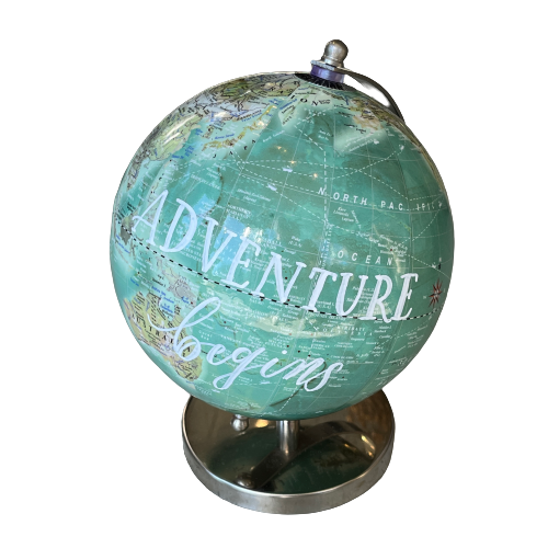 Globe - Small "Adventure begins"