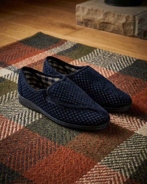 Goodyear Mens Columbus II Slippers - Navy - Country Collection