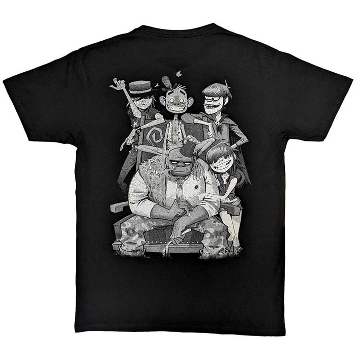 GORILLAZ - POCKET SPRAY - GEORGE GROUP - T-Shirt Black (Back Print)