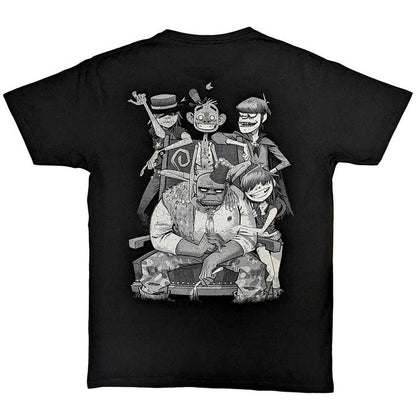 GORILLAZ - POCKET SPRAY - GEORGE GROUP - T-Shirt Black (Back Print)