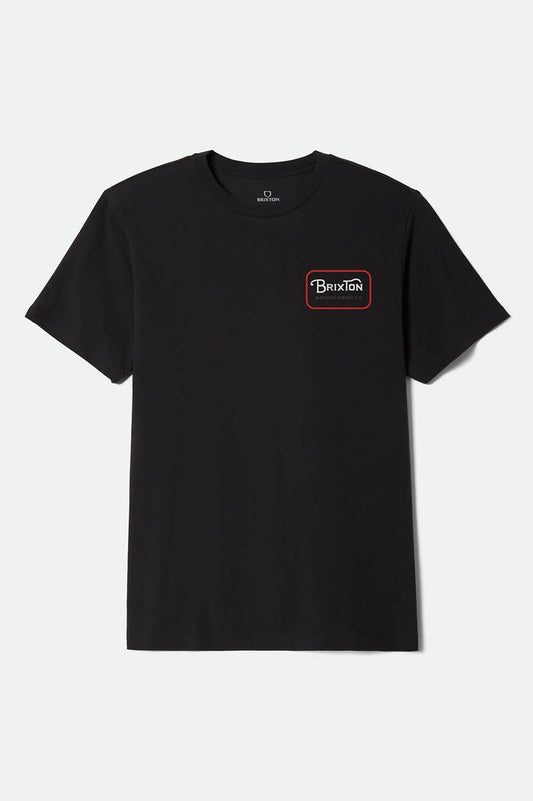 Men's Grade Short Sleeve Standard T-Shirt in the color Black/Red/Copper - Front Product View