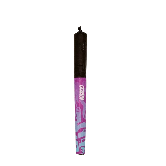 A close-up of the Grapes on Skates Infused Pre Rolled packaging, showing a colorful, vertically-oriented label.