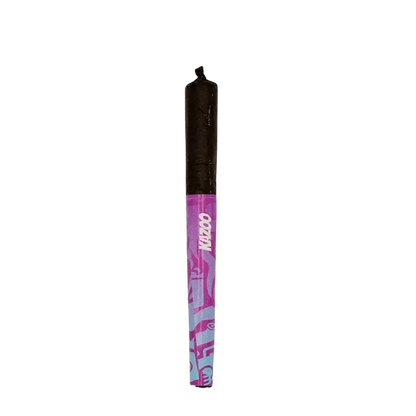 A close-up of the Grapes on Skates Infused Pre Rolled packaging, showing a colorful, vertically-oriented label.