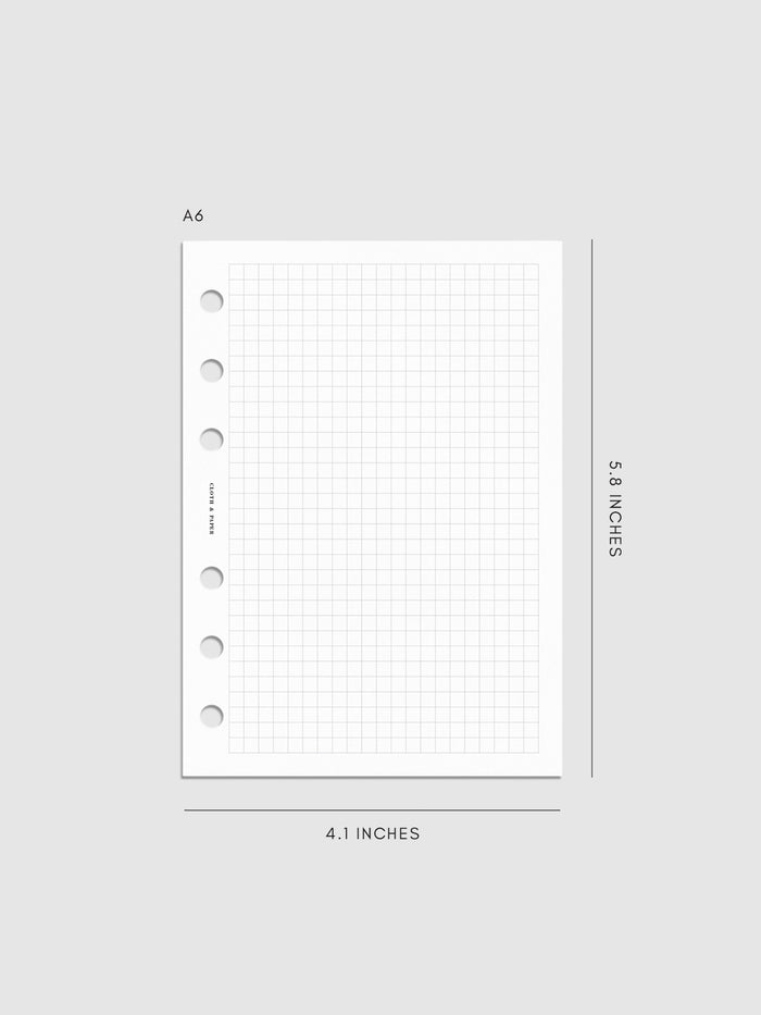 Digital mockup of insert in A6 sizing.