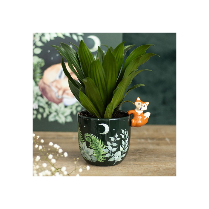 Green Forest Plant Pot with Fox 🇬🇧