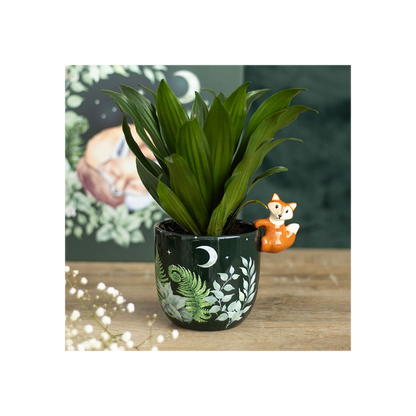 Green Forest Plant Pot with Fox 🇬🇧