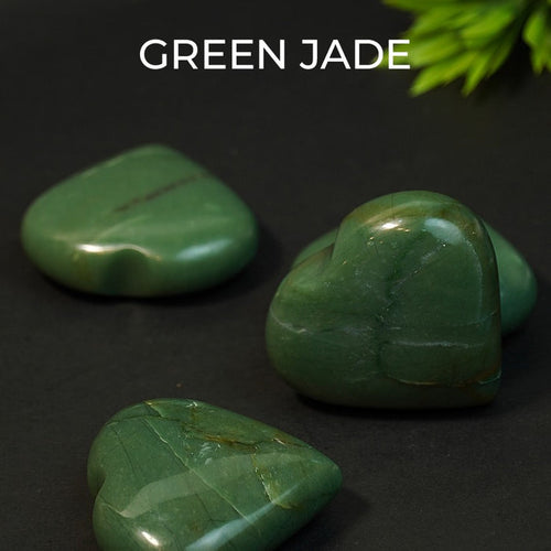 💚 Green Jade – Big Heart Stone