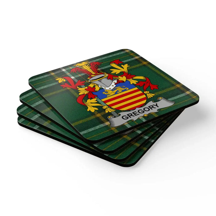 Personalized Gregory Family Crest Coasters