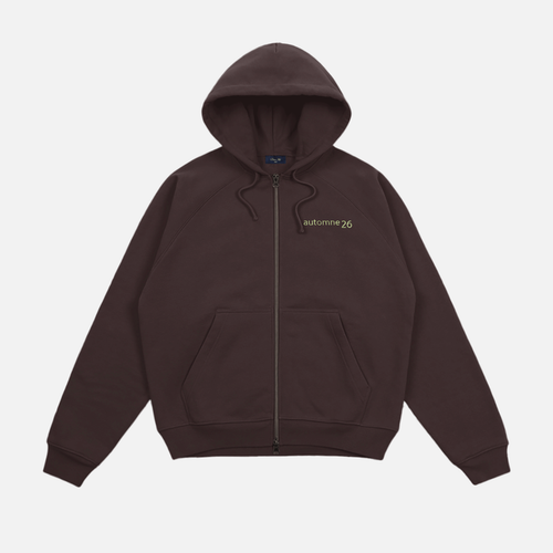 Grid Zip Hoodie