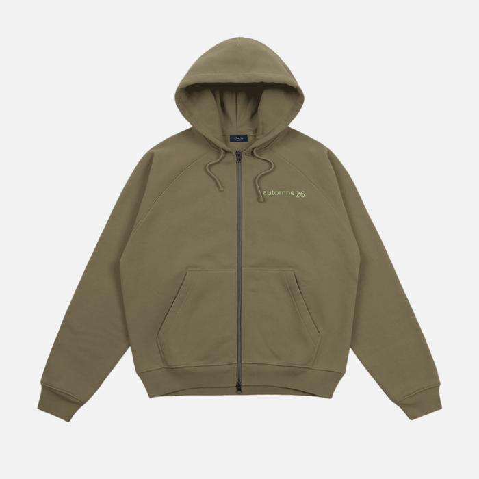 Grid Zip Hoodie