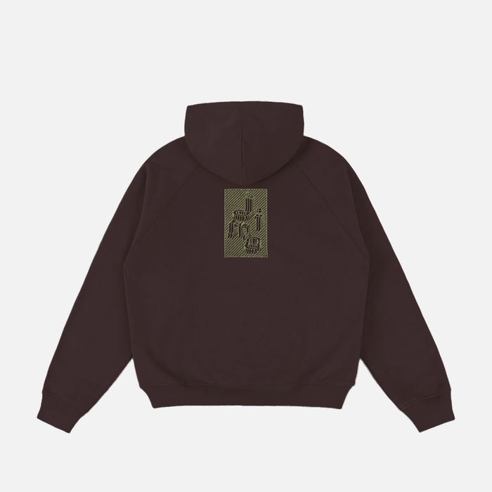 Grid Zip Hoodie