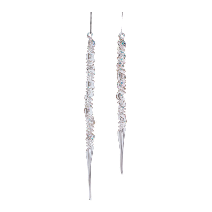 Groovy Icicle Opal Ornament Set of 2