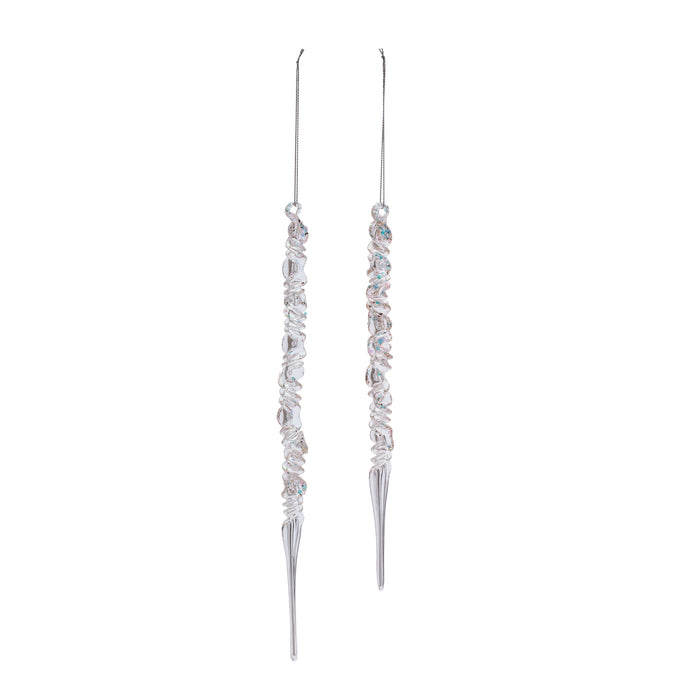 Groovy Icicle Opal Ornament Set of 2