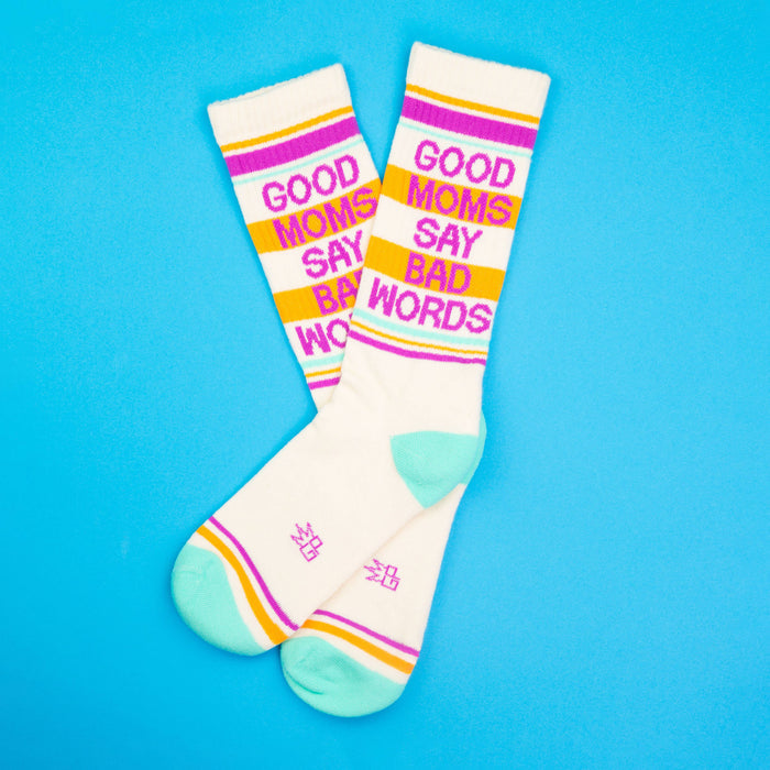 Gym Crew Socks-Good Moms Say Bad Words
