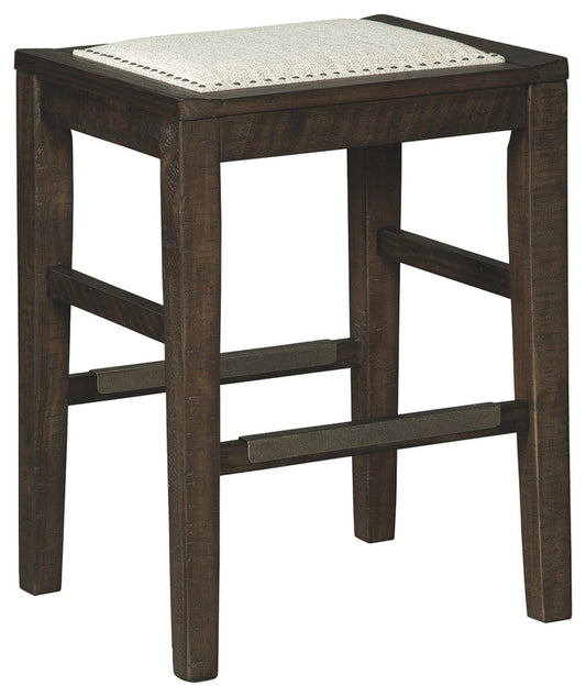 Hallishaw D498-024 Dark Brown Upholstered Stool 1CN