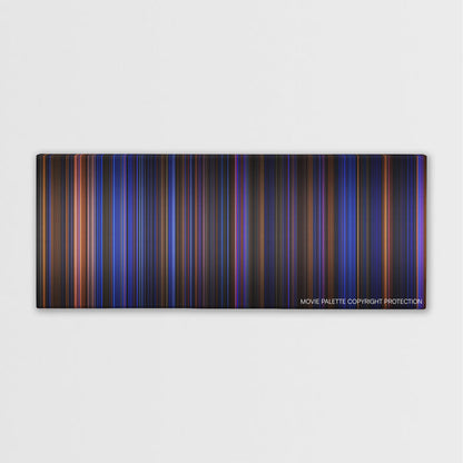 Hamilton color palette canvas print: thousands of thin vertical stripes of color